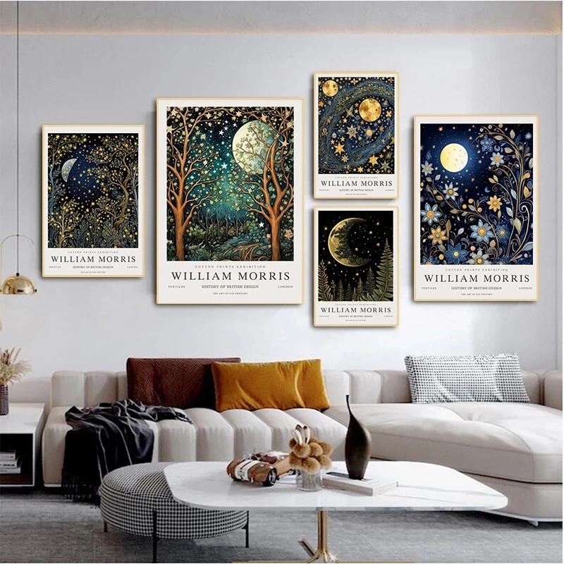 Vintage Moon and Stars William - Star Map Poster 评论和价格