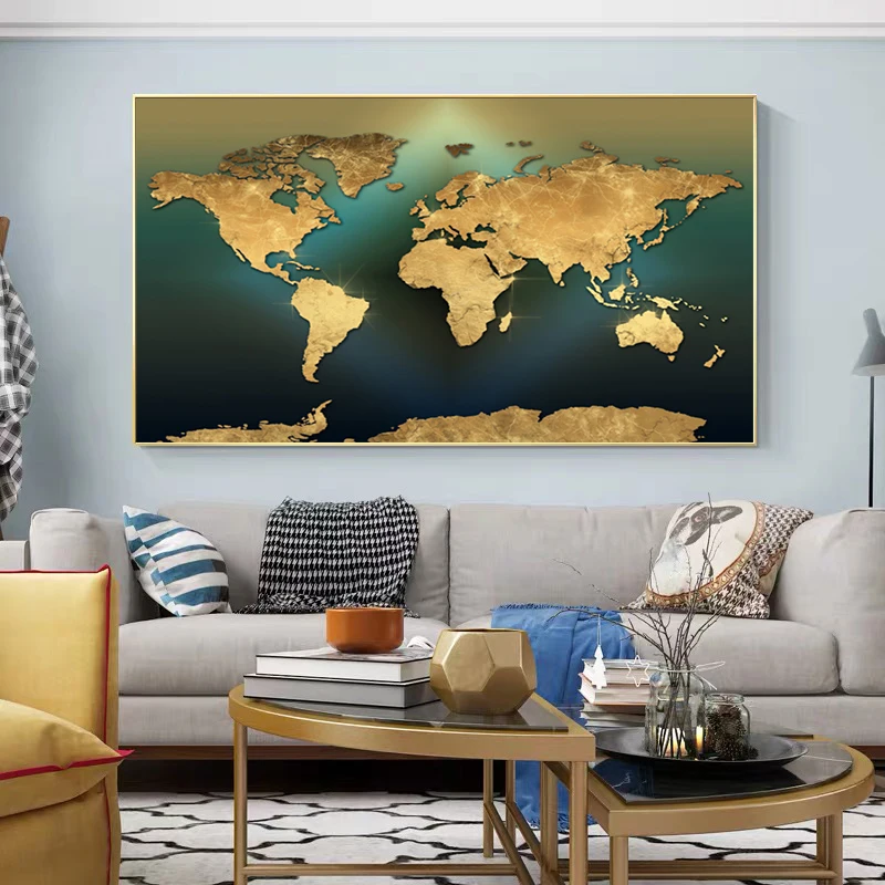 Modern Minimalist World Map Ar - Star Map Poster 评论和价格